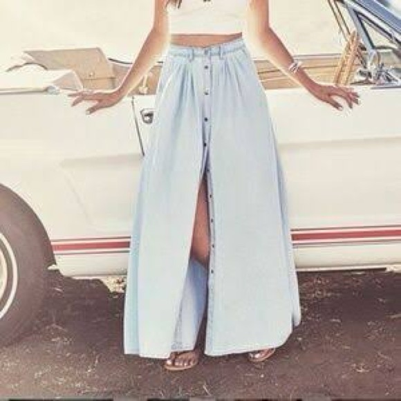 Pistola Light Blue Maxi Skirt - Picture 4 of 9